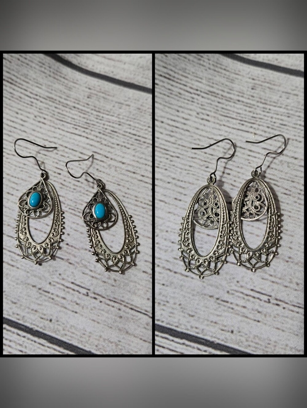 Teal Dangle Earrings